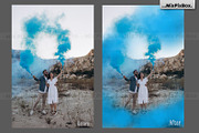Pink and Blue Smoke Bombs Overlays, a Layer Style Add-On by MixPixBox (Thumbnail 3 of 4)