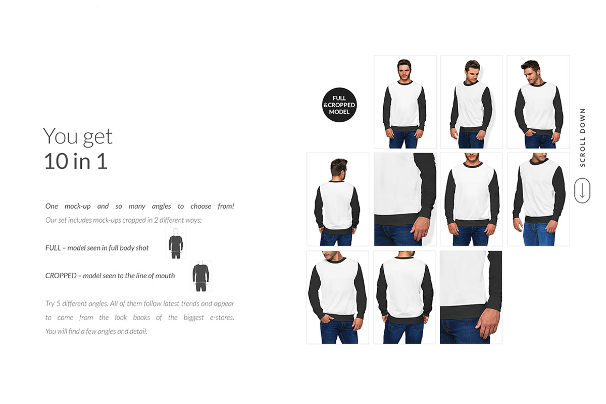 Men Sweatshirt Mockups Set FREE DEMO, a Books & Magazine Mockup by Apparel_Mockups (Photo 9 of 24)
