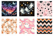 Cute Halloween Digital Papers,, a Pattern Graphic by CreationArt (Thumbnail 2 of 7)