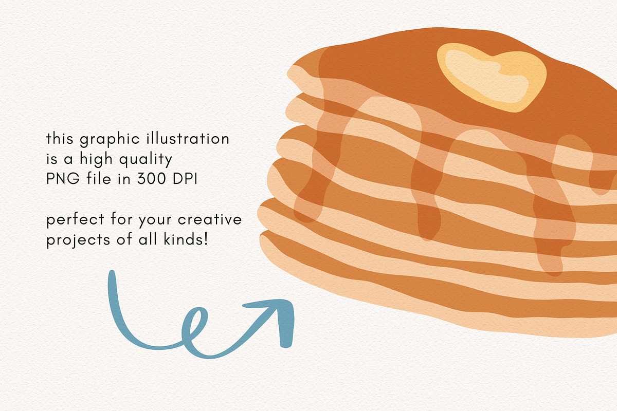 Pancakes clipart illustration, an Illustration by Allyson Johnson (Photo 3 of 3)