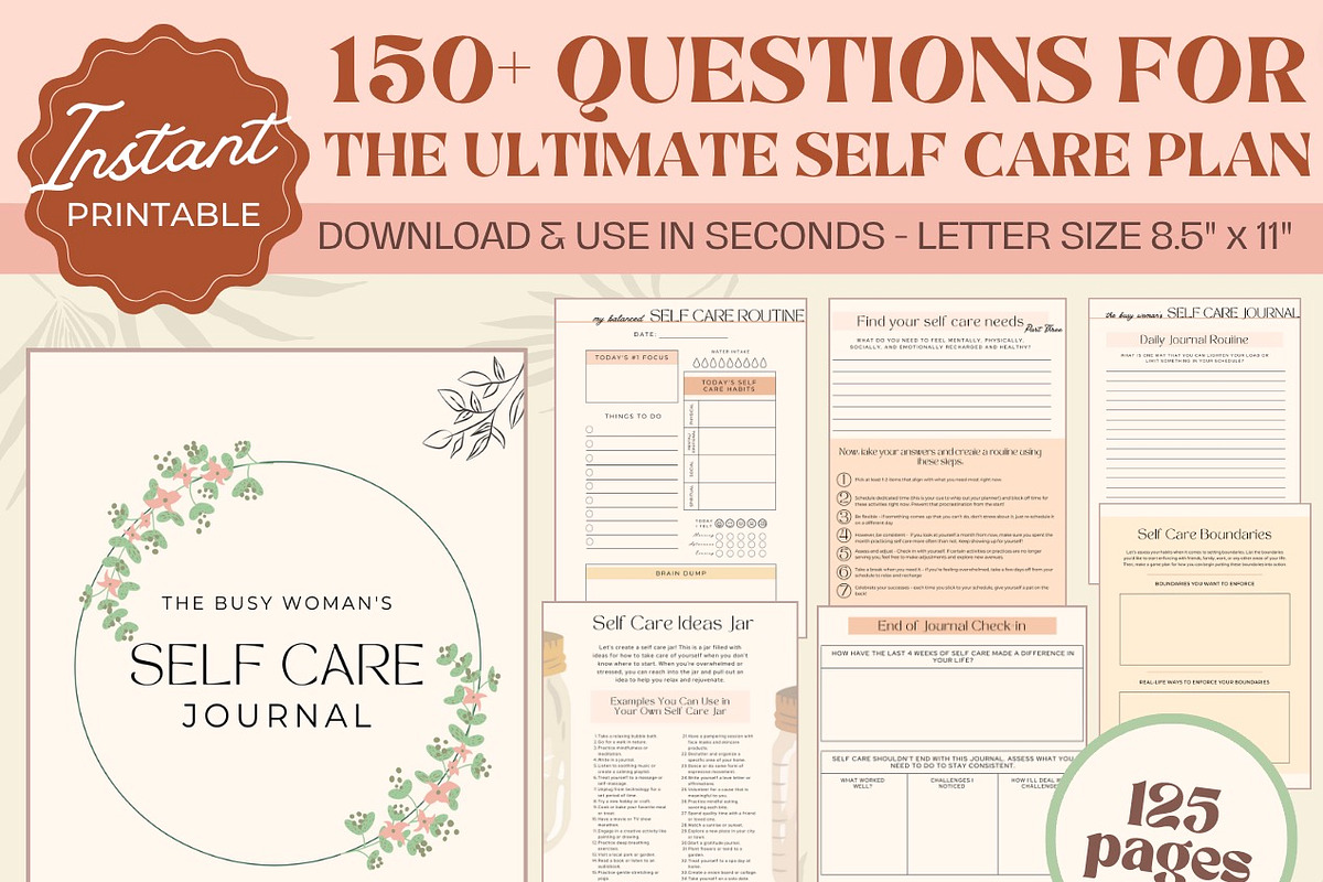Mental Health Self Care Mega Bundle, a Stationery Template by Ambitiously Alexa (Photo 4 of 6)