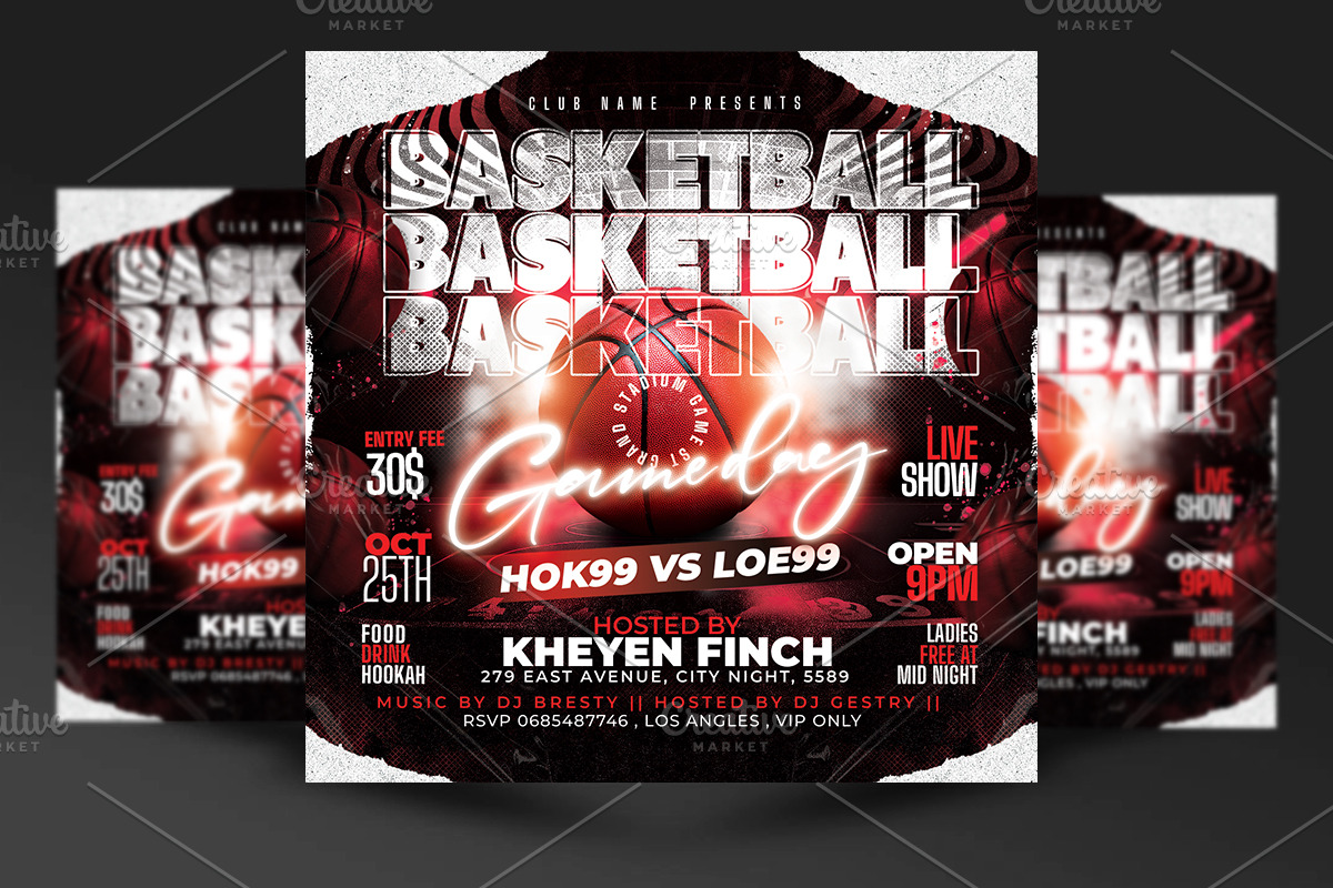 Basketball Flyer Template, a Flyer Template by RTXdesinger99 (Photo 1 of 3)