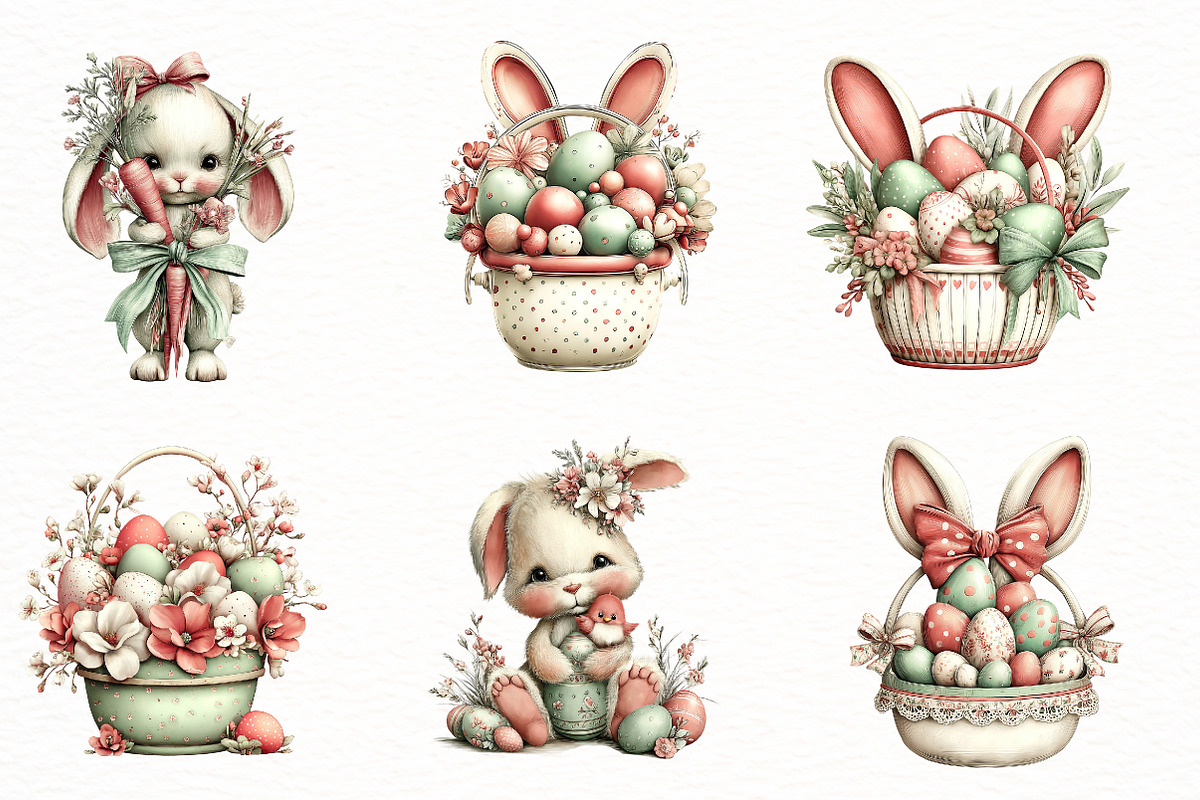 Whimsical Easter Clipart, an Illustration by Designworld (Photo 3 of 6)