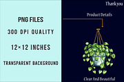 Watercolor Hanging Plant Vase PNG, an Illustration by SinaCreation (Thumbnail 4 of 7)
