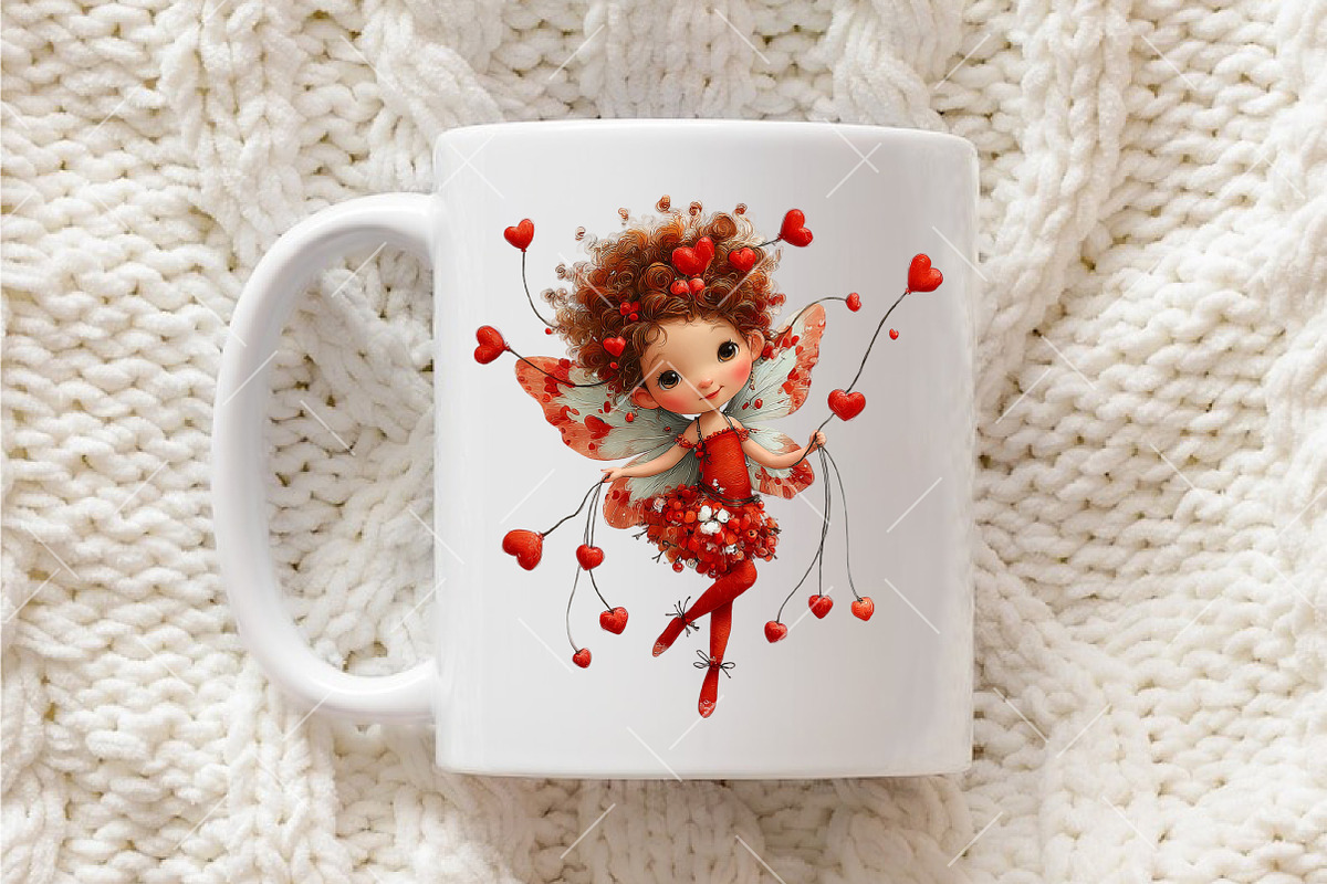 Whimsical Valentine Fairy Clipart, an Illustration by OK Design (Photo 5 of 6)