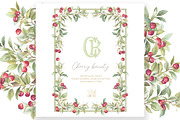 Vintage Cherry Crest Watercolor Set, a Decorative Illustration by WonderWonder (Thumbnail 20 of 21)