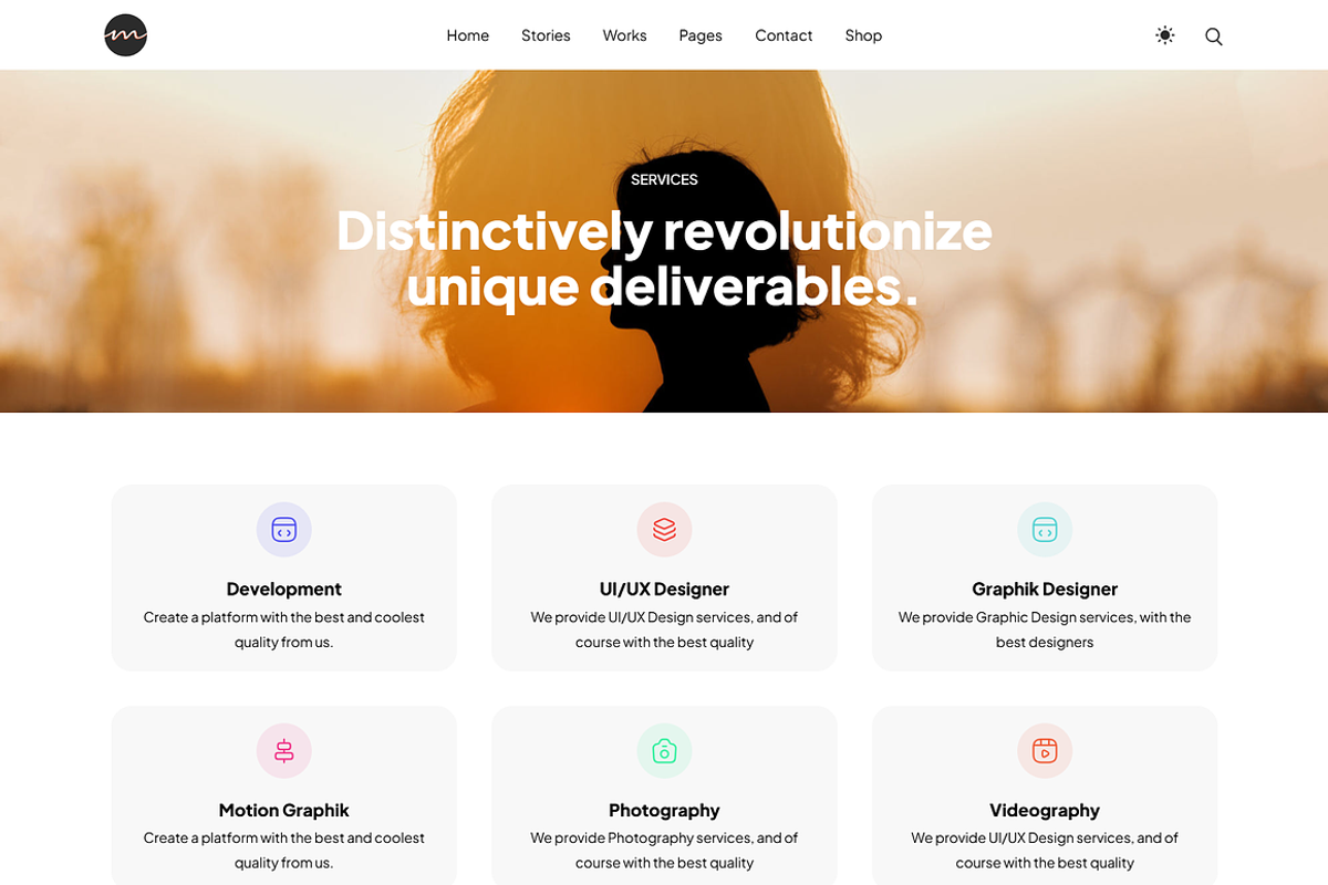 Creative Agency and Portfolio Theme, a WordPress Template by Design Spade (Photo 6 of 9)