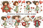 Whimsical Valentine Clipart Bundle, an Illustration by OK Design (Thumbnail 2 of 6)