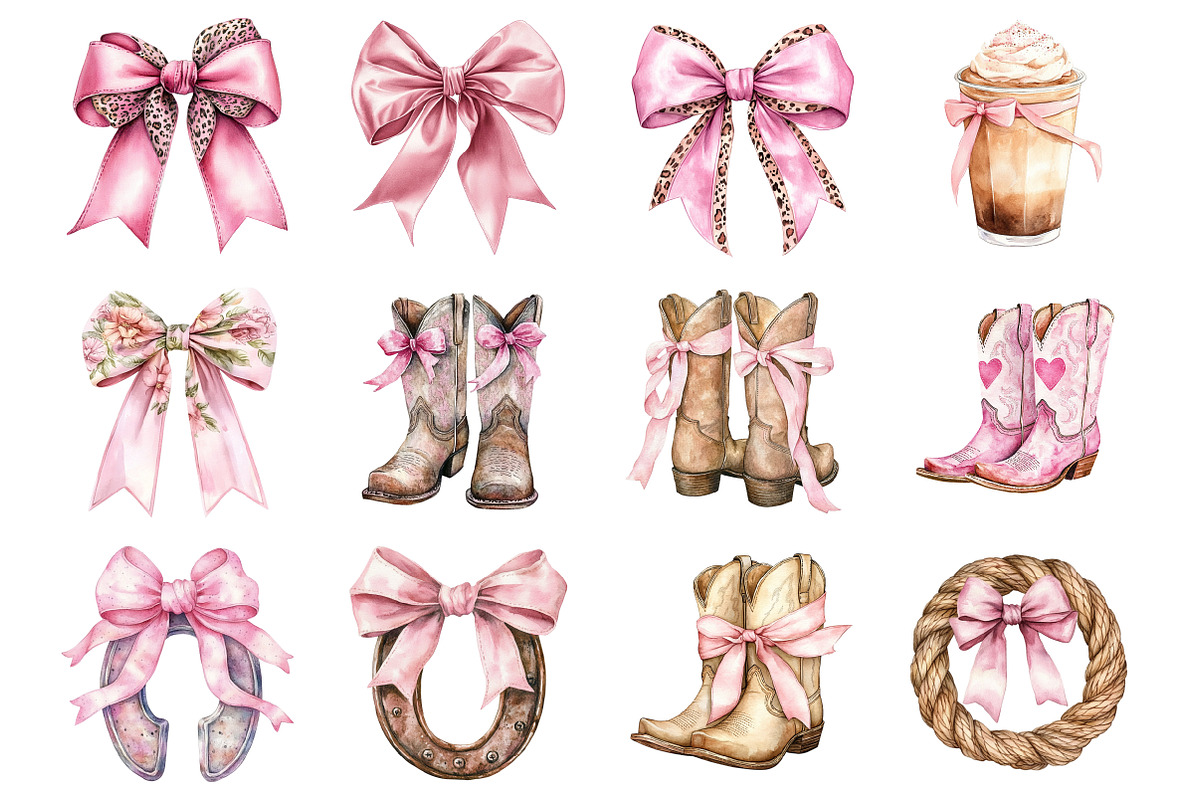 Watercolor Western Clipart, a Seasonal Illustration by CitraGraphics (Photo 3 of 4)