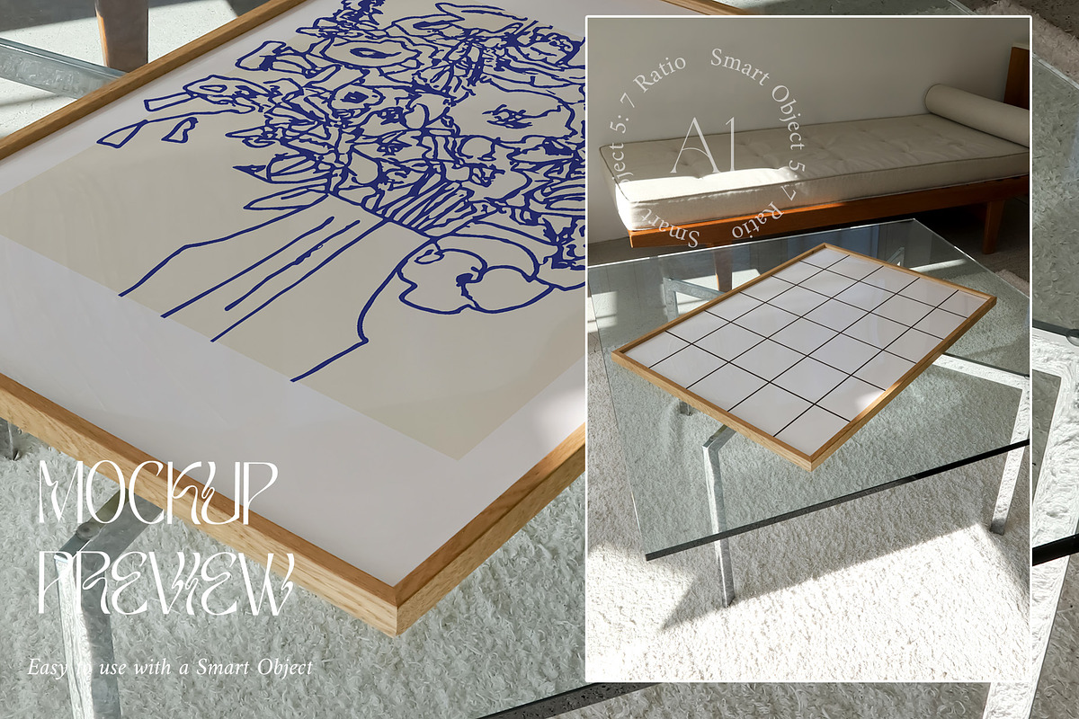 51 Frame Mockups - Vintage Furniture, a Product Mockup by ArtwithFrame (Photo 19 of 50)