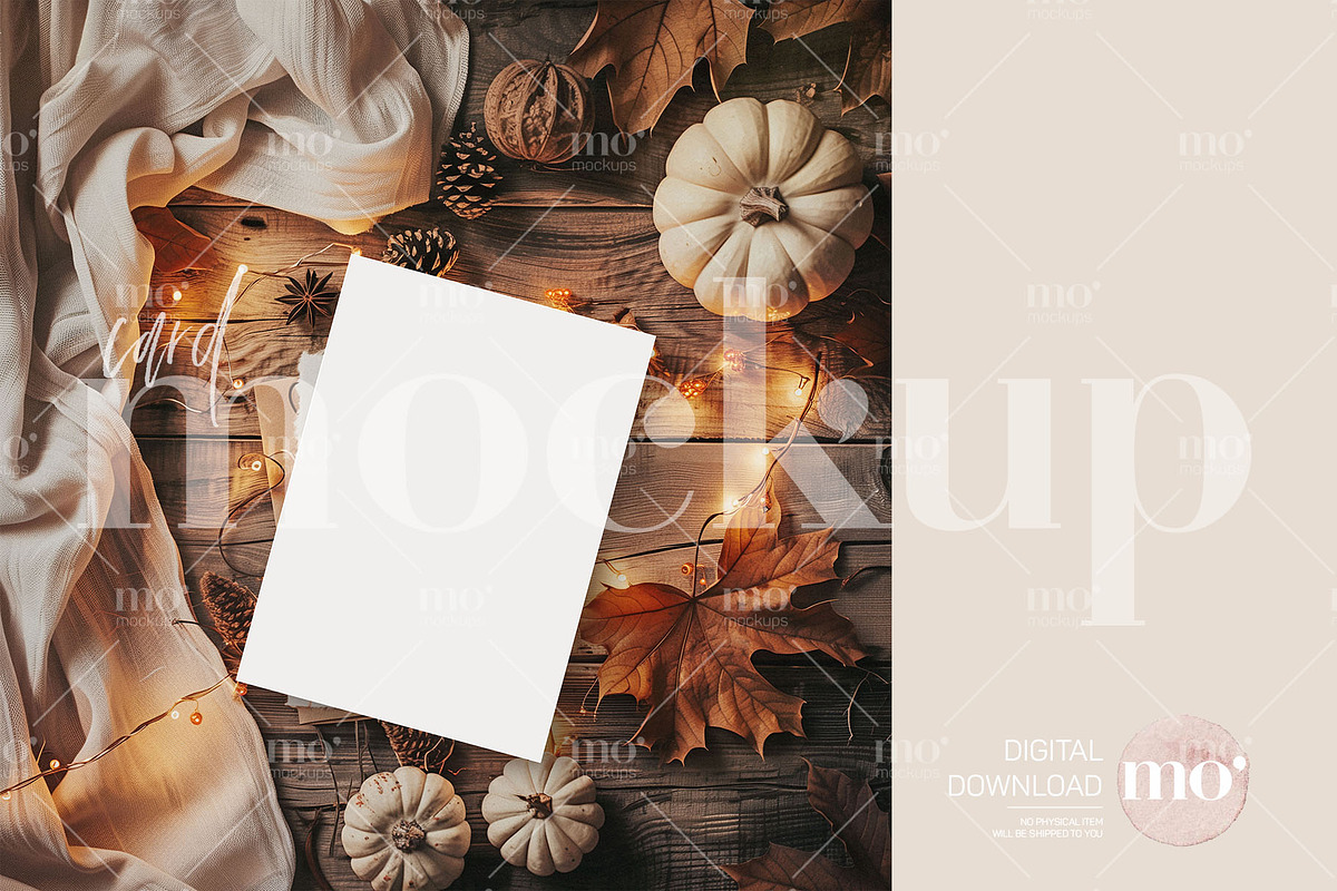 Halloween 5x7 Invitation Card Mockup, a Product Mockup by MoMockups (Photo 2 of 3)