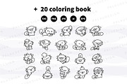 Axolotl Pet Animal Clipart Set, an Animal Illustration by Palau (Thumbnail 9 of 10)