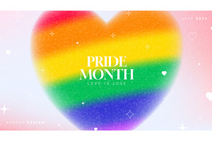 Concept of Pride Month banner, an Object Illustration by Andrey Yaroslavtsev