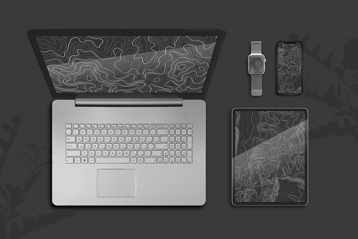 Topographic Maps Vector Bundle, a Texture Illustration by RDShop (Photo 8 of 13)