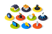 Isometric icons - Car Parts, Service, an Icon by sidmaydesign (Thumbnail 2 of 3)