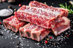 Salt crusted beef ribs ready for coo, a Food & Drink Photo by Pixeness Studio