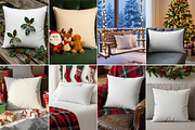 Cozy Christmas Pillow Bundle 400 JPG, a Household Mockup by KennedyStudio (Thumbnail 12 of 13)