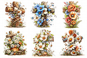Easter Floral Cross Clipart, an Illustration by Daily.Designs (Thumbnail 8 of 8)