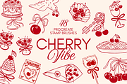 Whimsical Coquette Cherry Procreate, a Brushes & More by Veronika Gotovceva (Thumbnail 1 of 7)