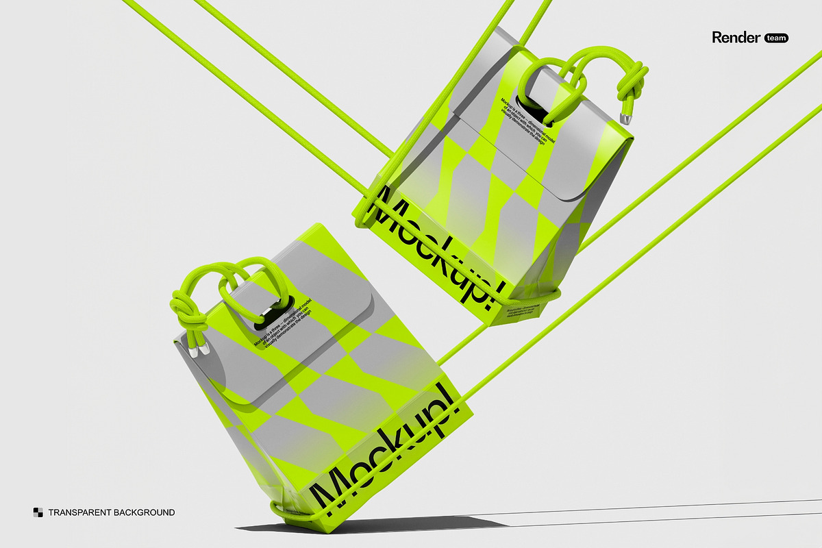 Paper Bag Mockup Set, a Packaging Mockup by Renderteam (Photo 7 of 11)