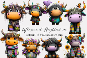 Whasicimal Haighland cow  clipart, an Illustration by Designworld