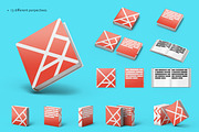 Square Hardcover Book Mock-up, a Print Template by Madbiologist (Thumbnail 5 of 5)