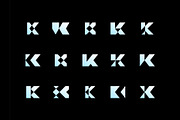 Letter K Geometric Collection Logo, a Branding & Logo Template by ika trisiana (Thumbnail 1 of 2)