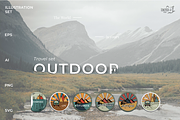 Outdoor Travel. Illustration set, an Illustration by lokfrid (Thumbnail 2 of 7)
