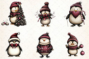 Whimsical Penguin Clipart, an Illustration by DreamCafeArt (Thumbnail 5 of 8)