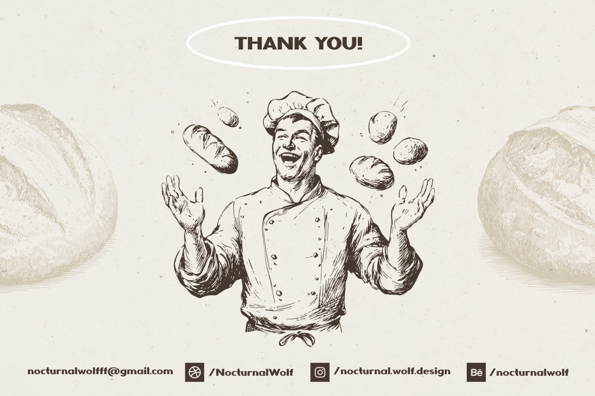 280 Vintage Bakery Illustrations, a Food Illustration by Nocturnal Wolf (Photo 15 of 15)