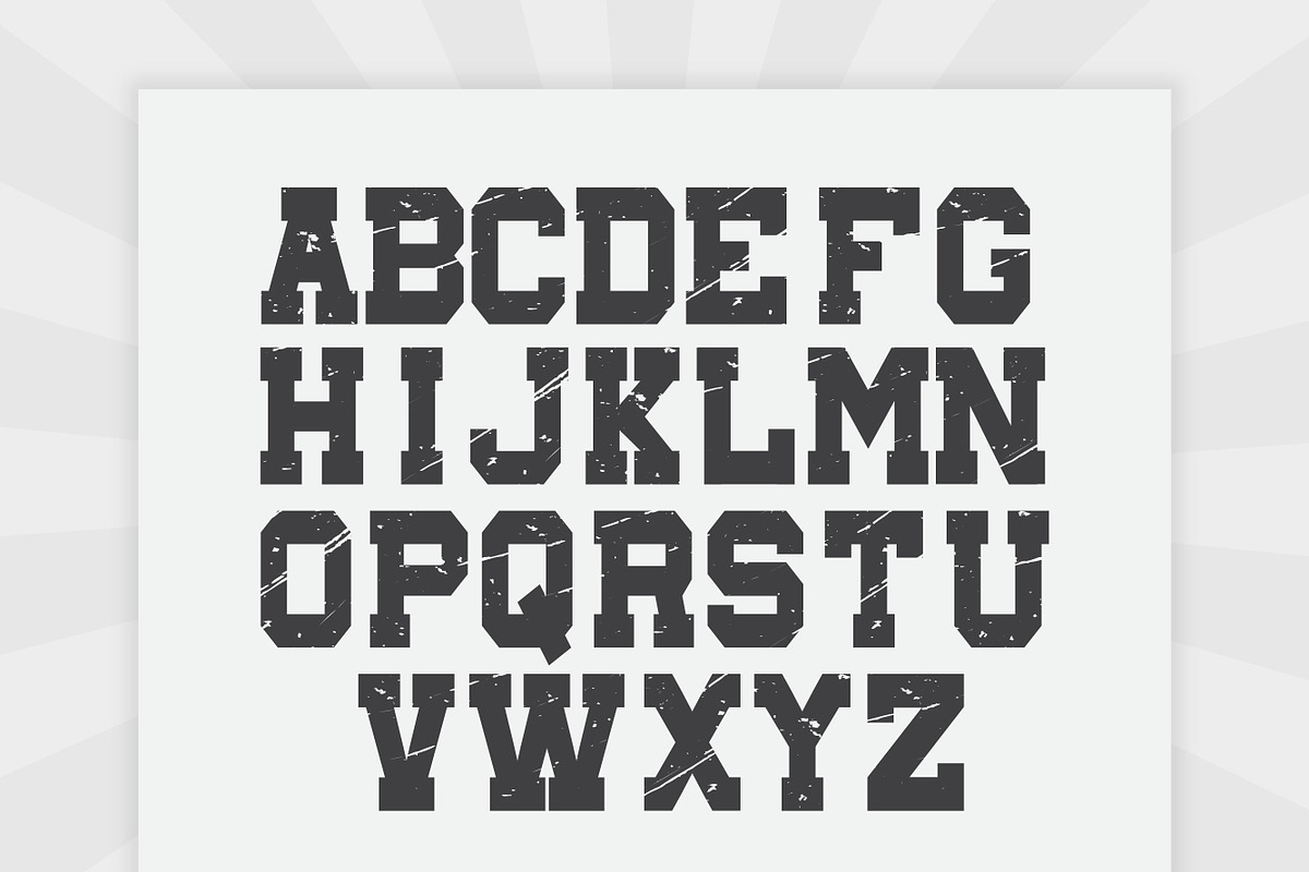 Retro Texture - Grunge varsity font, a Slab Serif Font by MaxArt Foundry (Photo 2 of 4)