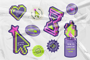 Pixel Christmas Stickers, a Seasonal Illustration by Playground (Thumbnail 3 of 6)