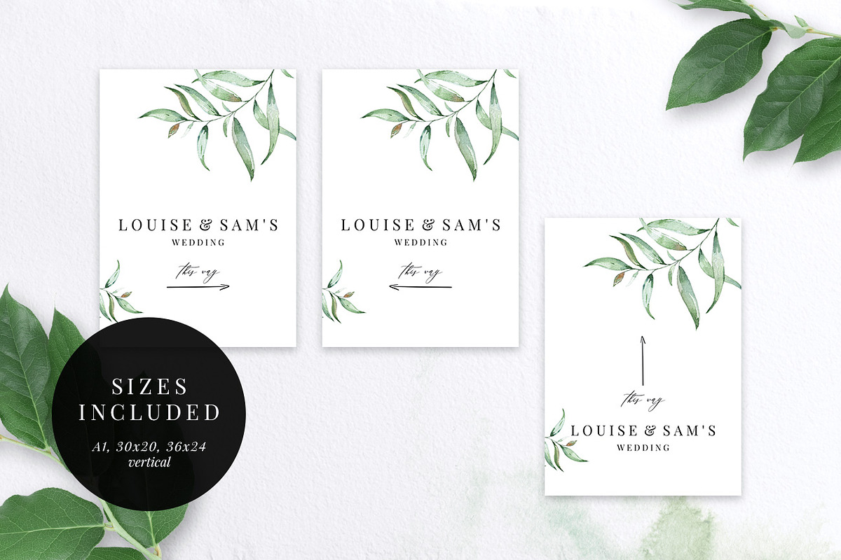 Wedding Directions Sign, Aurora, an Invitation Template by Alice Bluefox (Photo 6 of 10)