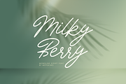 Milky Berry, Casual Script Font, a Script Font by Motokiwo (Thumbnail 1 of 9)