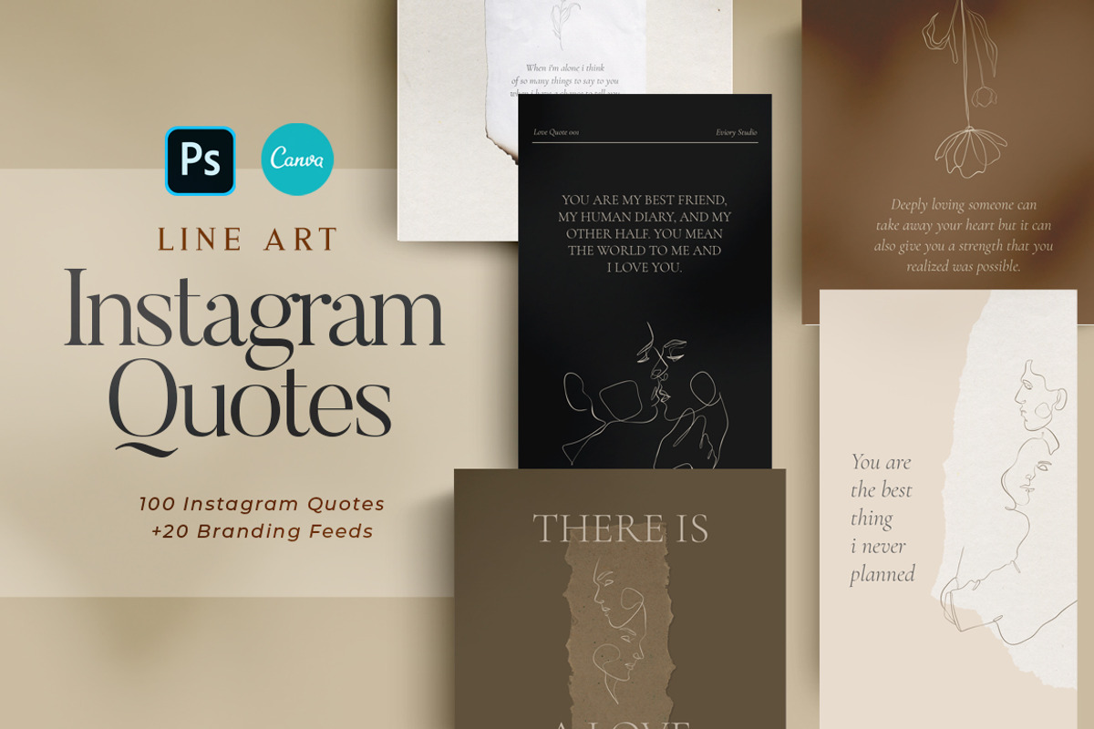 5800 Instagram Editable Quotes CANVA, a Social Media Template by Eviory (Photo 11 of 62)
