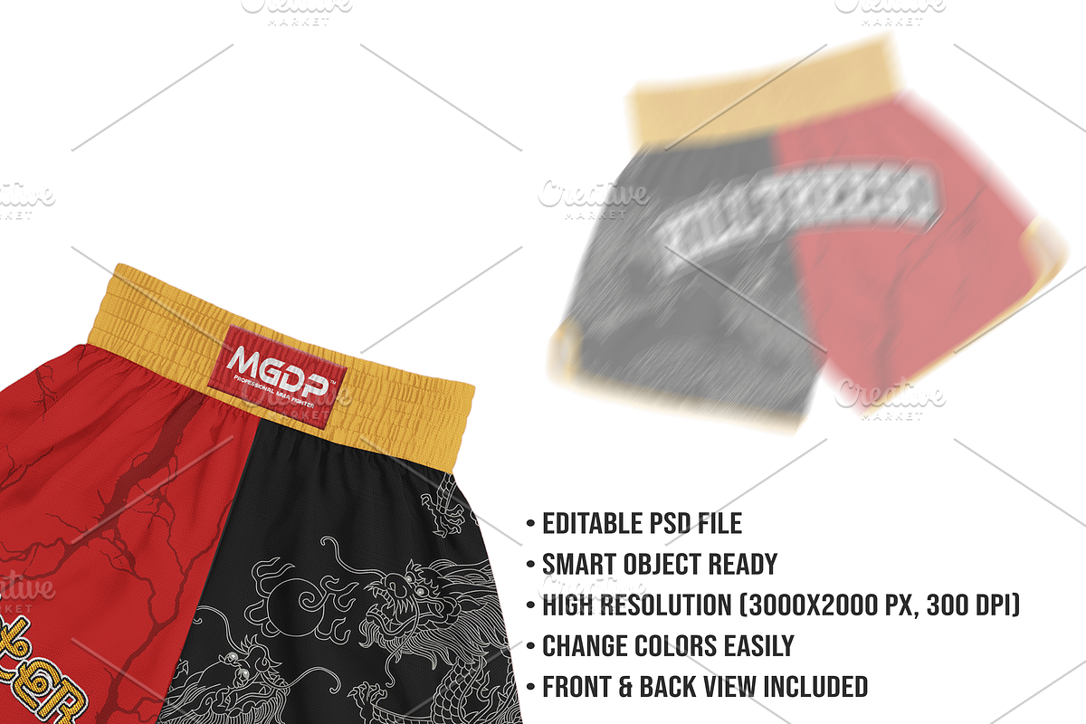 MMA Shorts Mockup – Editable PSD, a Bottom Mockup by std.badboy (Photo 4 of 4)