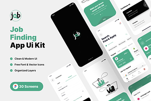 JQB - Job Finding App Figma Template