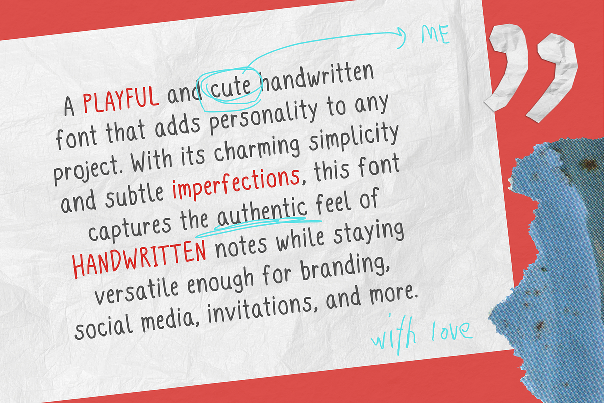 Aniu Skinny Girl  Handwritten Font, a Handwritten Font by aniunova (Photo 3 of 7)