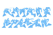 Running people set + backgrounds, a Sport Illustration by PaperTrident (Thumbnail 1 of 13)