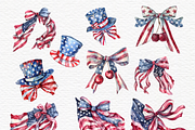 Fourth of July coquette bow clipart, a Seasonal Illustration by Invite to Clipart (Thumbnail 2 of 3)
