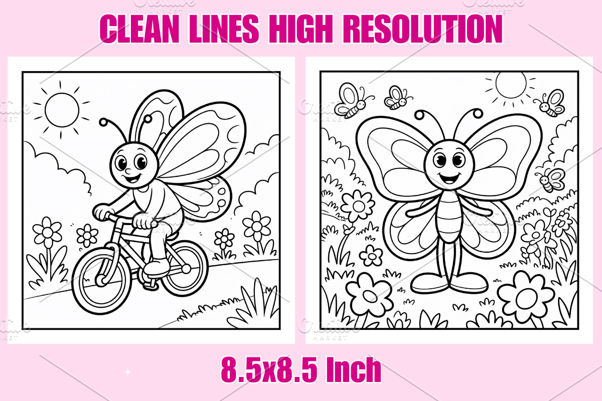 Cute Butterfly For Kids, an Animal Illustration by Coco Bloom (Photo 3 of 3)