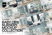 Baby Crib Nursery Mockup Collection, a Household Mockup by creatsy5 (Thumbnail 1 of 22)