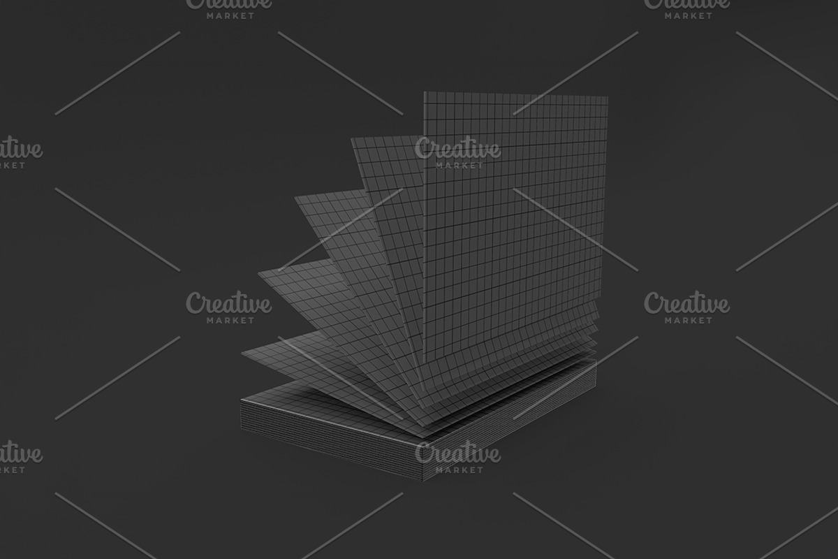 Dark Business Cards Mockup, an Advertising Mockup by Qaleb Studio (Photo 1 of 2)