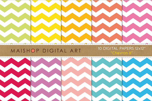 Digital Papers - Chevron II preview 4
