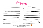 20 Scribble ink pen brushes, a Brush Add-On by Bielousova Art (Thumbnail 2 of 5)