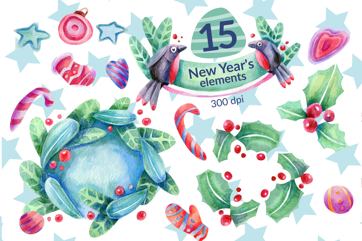 Santa Claus watercolor and Christmas, a Graphic by Olha Kalyta (Photo 3 of 8)
