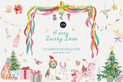 Watercolor christmas quirky holiday, an Object Graphic by Grace Noboa Illustrations (Thumbnail 1 of 20)