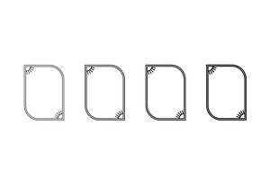 Set of simple dark frameworks for, an Object Illustration by skripnikbb