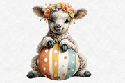 cute Easter lamb clipart, an Illustration by Designworld (Thumbnail 5 of 5)