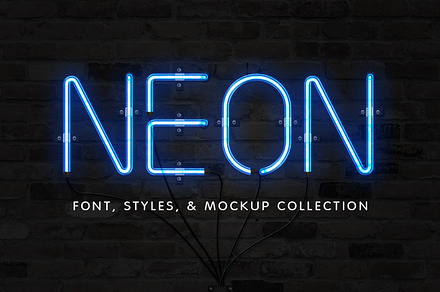 Neon Font & Sign Collection, a Font by Medialoot